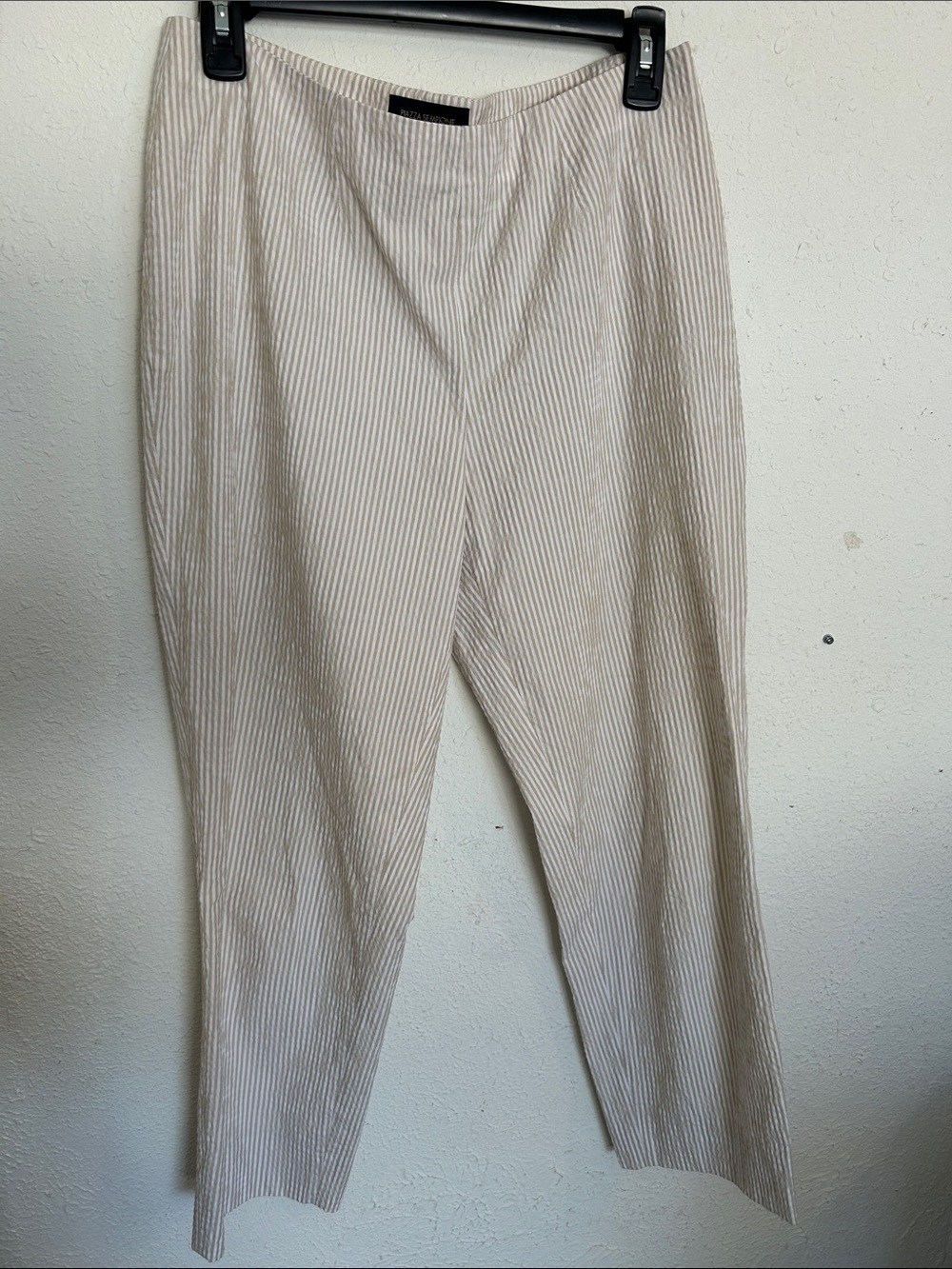Piazza Sempione Beige Pinstriped pants